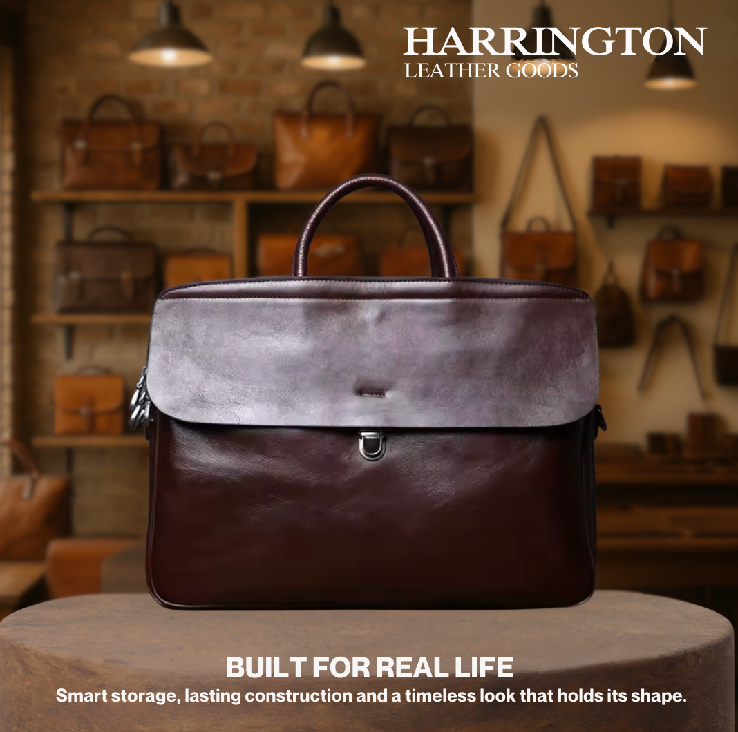 Reggie | Genuine Leather Men's Bag Natural Cowhide Vintage Handbag