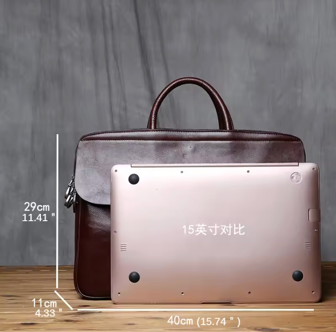 Reggie | Genuine Leather Men's Bag Natural Cowhide Vintage Handbag