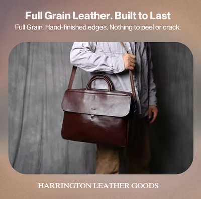 Reggie | Genuine Leather Men's Bag Natural Cowhide Vintage Handbag