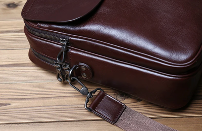 Reggie | Genuine Leather Men's Bag Natural Cowhide Vintage Handbag