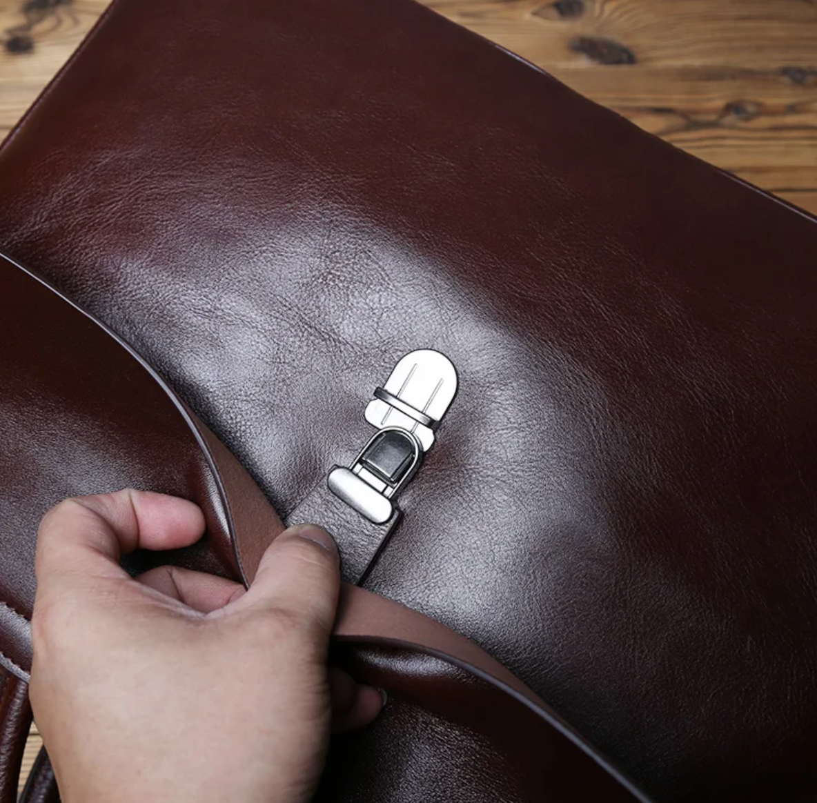 Reggie | Genuine Leather Men's Bag Natural Cowhide Vintage Handbag