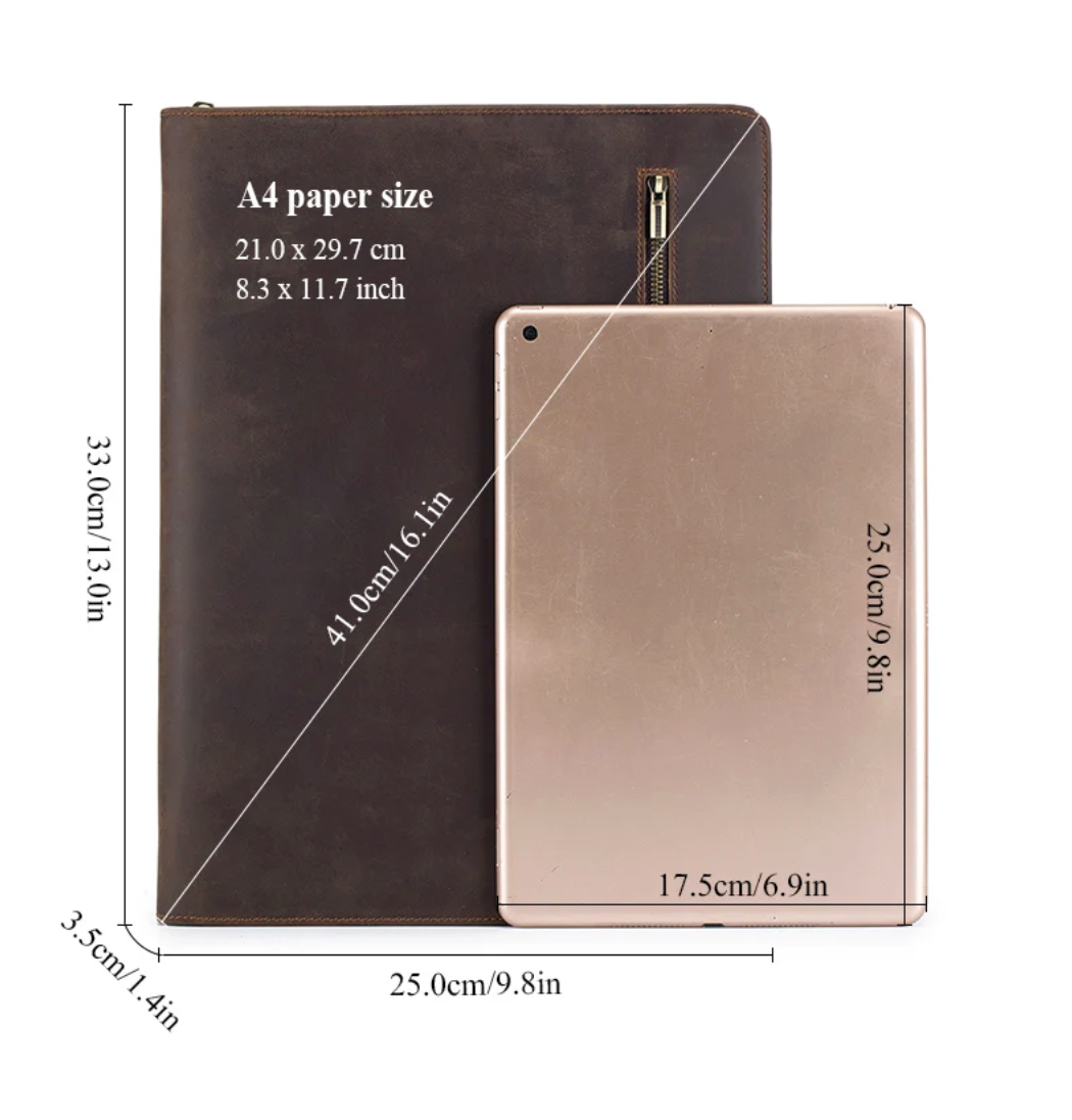 Remy | Multifunction Genuine Leather Pad folio Bag