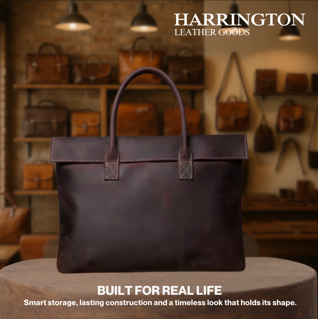 Rufus | Retro Men's Leather Casual Briefcase
