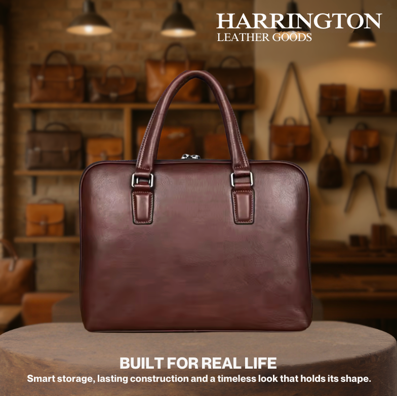 Rudolf | Vintage Style Men's Leather Briefcase