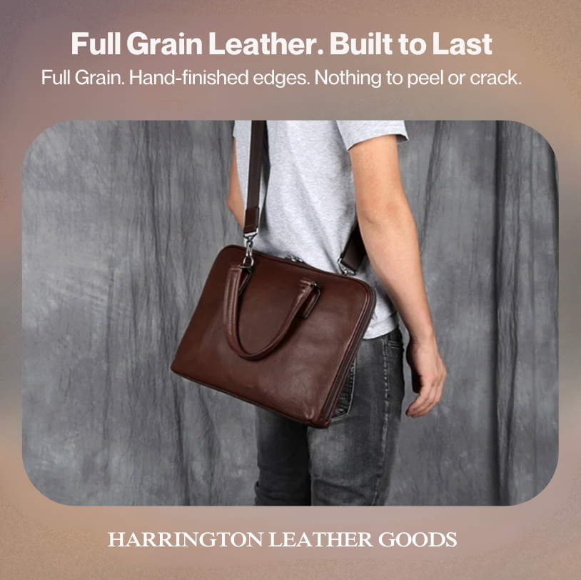Rudolf | Vintage Style Men's Leather Briefcase