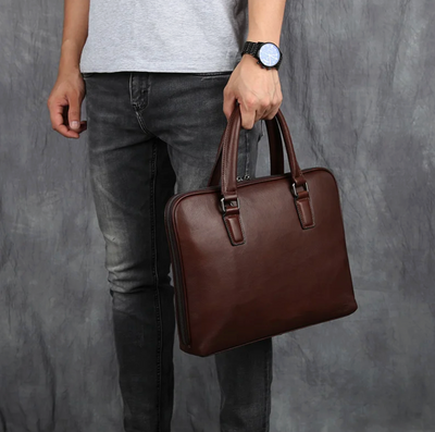 Rudolf | Vintage Style Men's Leather Briefcase