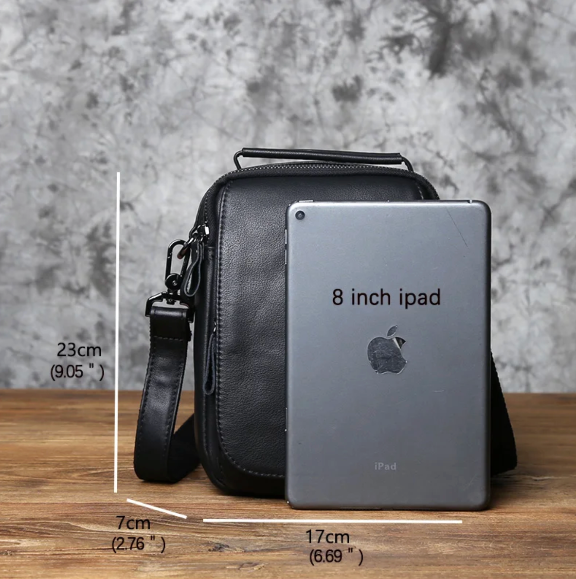 Rene | Leather Men's Shoulder Cross Body Bag