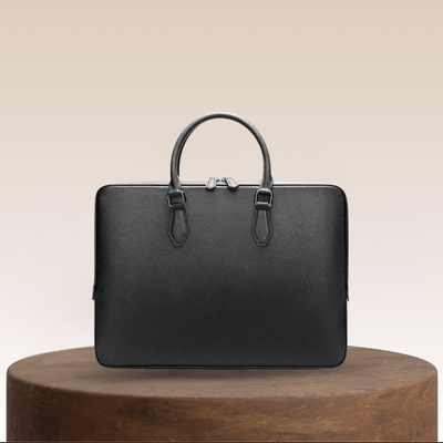 Renz  | Men's Genuine Leather Briefcase, Large-capacity