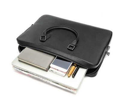 Renz  | Men's Genuine Leather Briefcase, Large-capacity