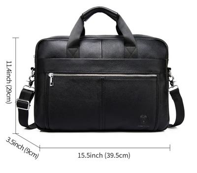 Lark | Genuine Leather Hard Case for Men Luxury Laptop Bags