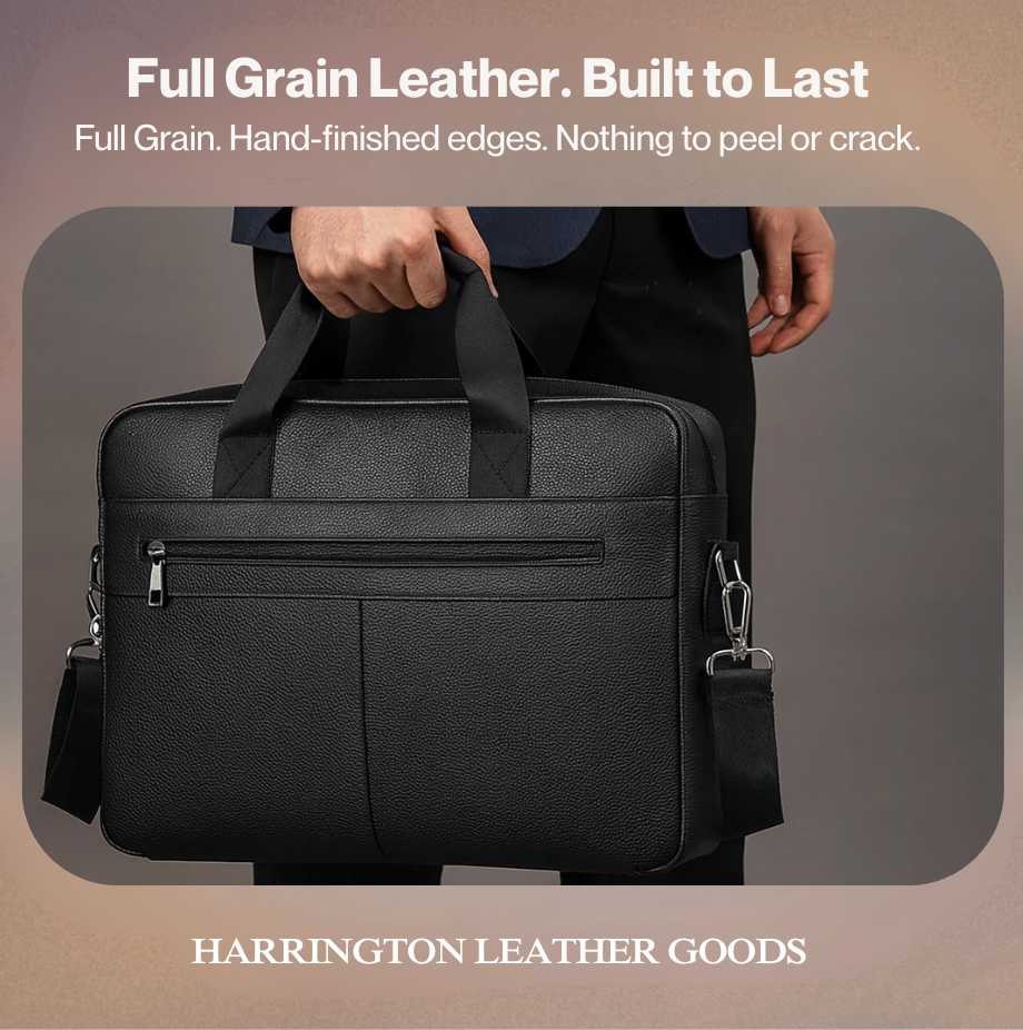 Lark | Genuine Leather Hard Case for Men Luxury Laptop Bags