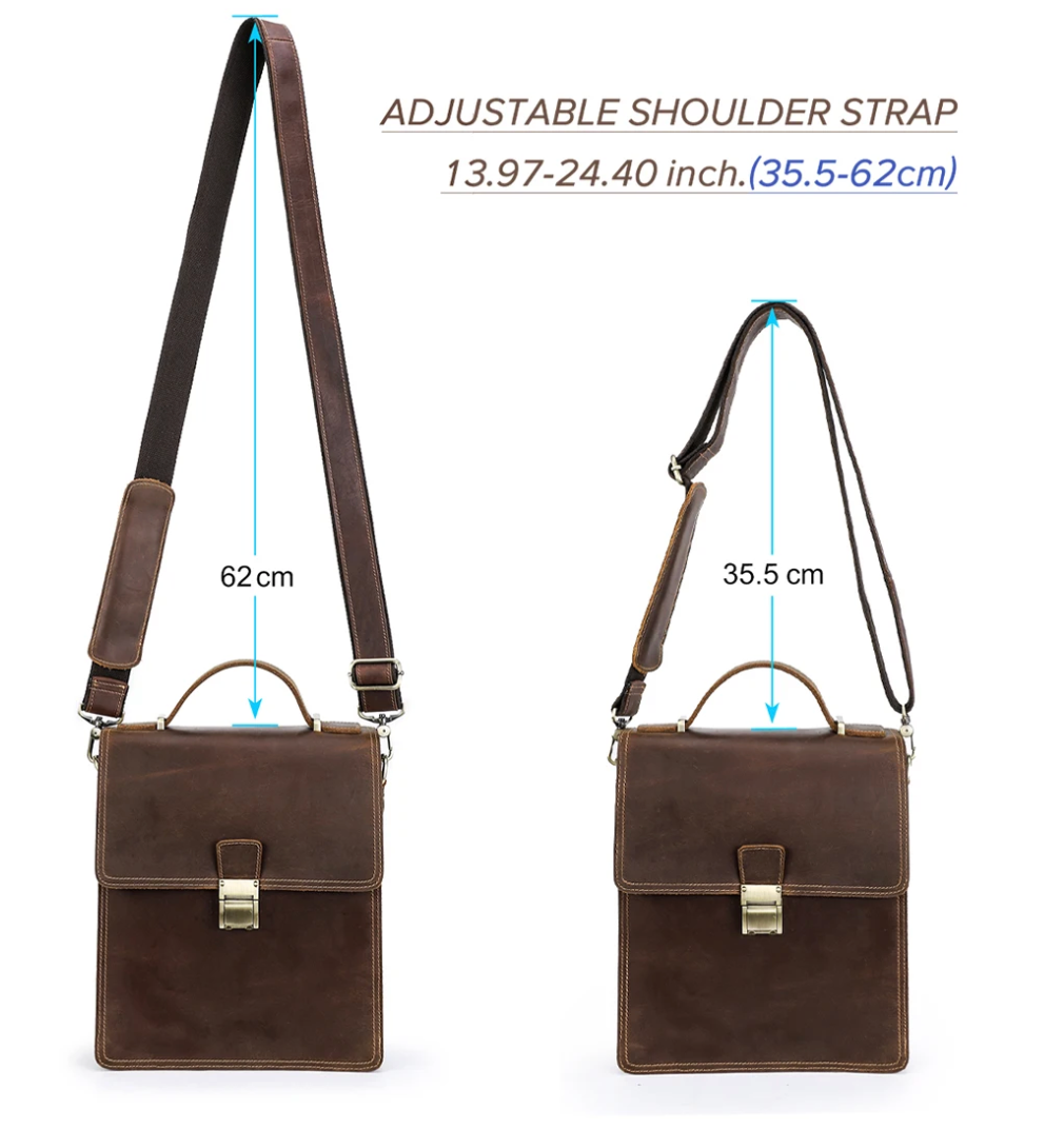 Lucio | Mens Shoulder Bag Luxury Genuine Leather Messenger Bag