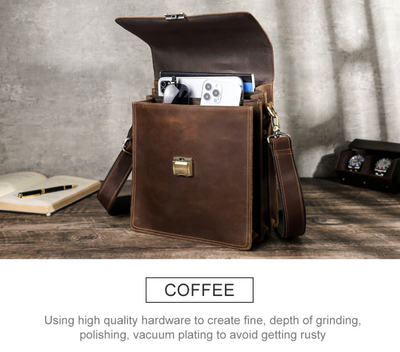 Lucio | Mens Shoulder Bag Luxury Genuine Leather Messenger Bag