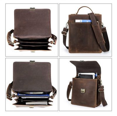 Lucio | Mens Shoulder Bag Luxury Genuine Leather Messenger Bag
