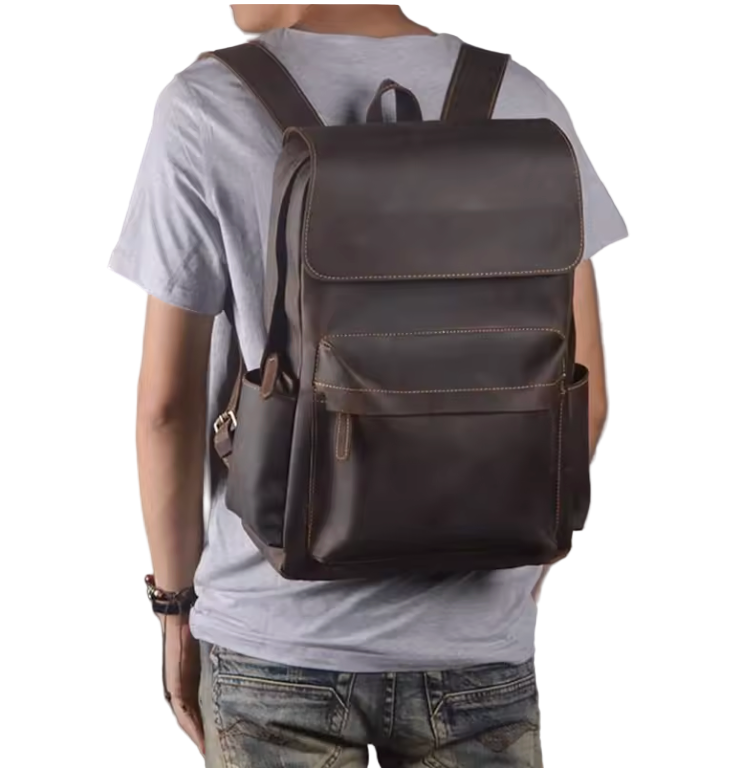 Rowan Large-Capacity Leather Backpack