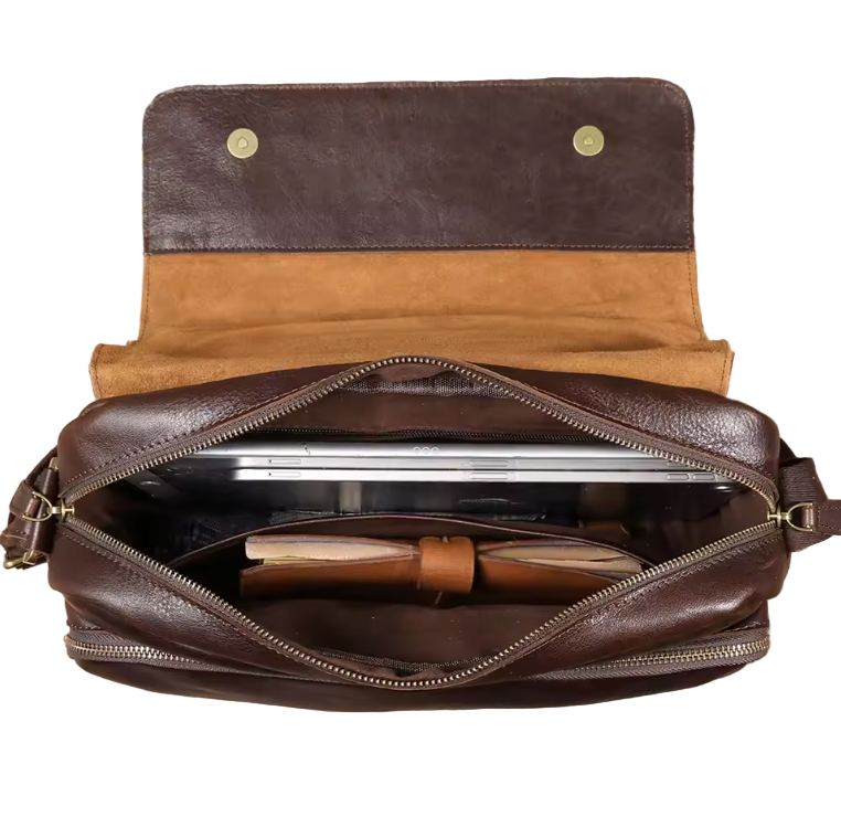 Kingsley Flap-Front Leather Crossbody