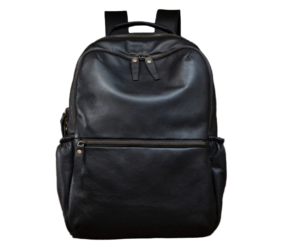 Marshall Front-Zip Leather Daypack