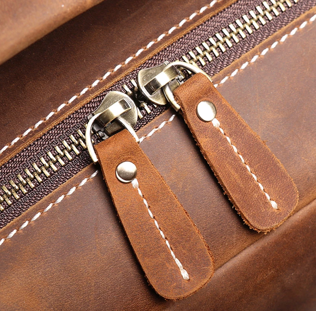 Redorf Twin-Pocket Leather Backpack