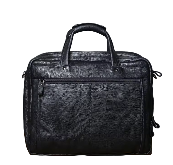 Ellington Triple-Compartment Leather Briefcase