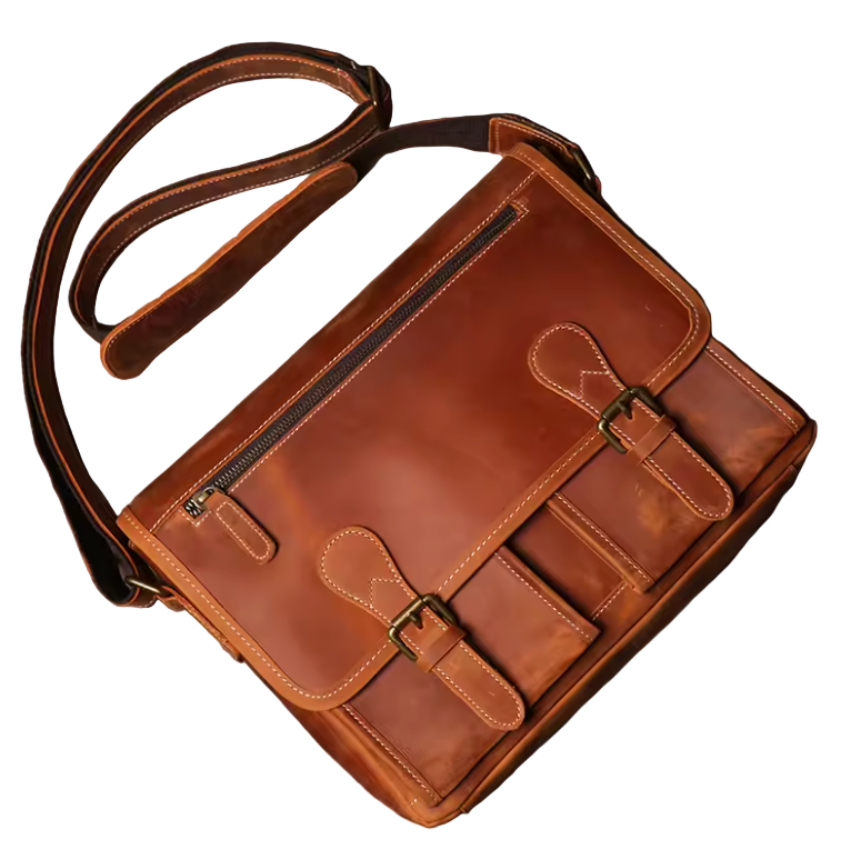Riverton Compact Leather Messenger