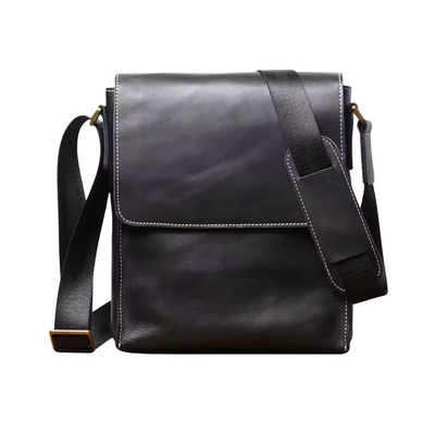 Lance | High-end Vintage Black Brown Genuine Crazy Horse Leather