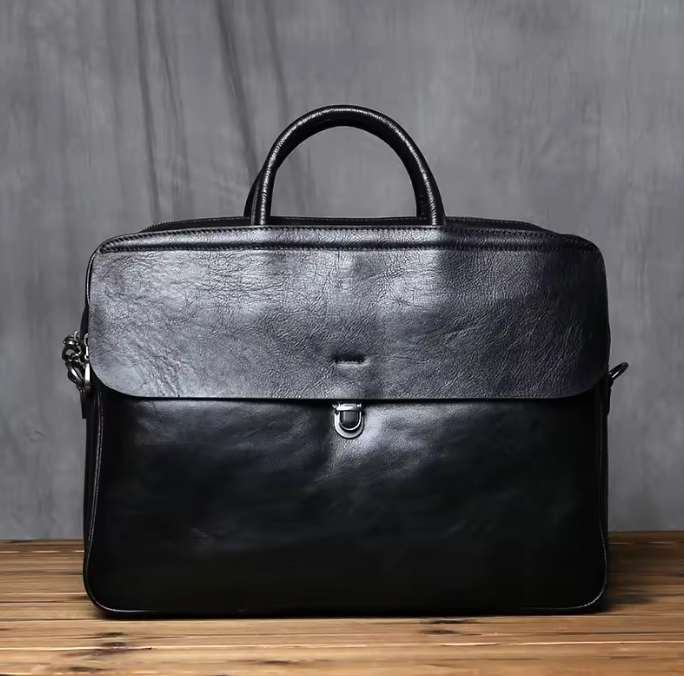 Reggie | Genuine Leather Men's Bag Natural Cowhide Vintage Handbag