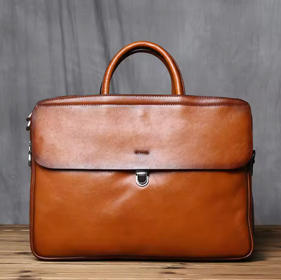 Reggie | Genuine Leather Men's Bag Natural Cowhide Vintage Handbag