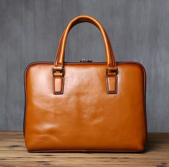 Rudolf | Vintage Style Men's Leather Briefcase
