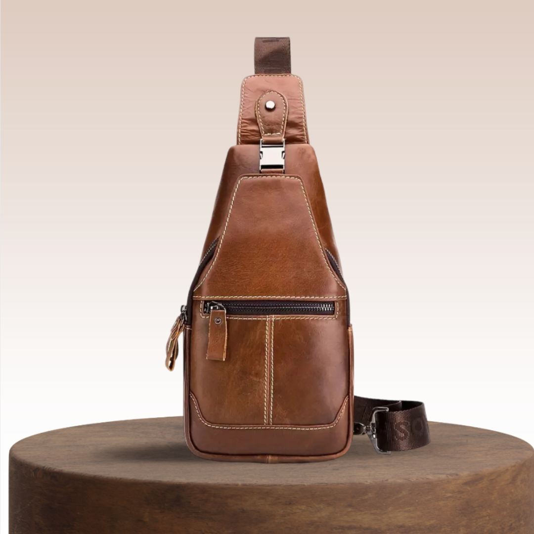 Callum | Leather Crossbody Chest Bag for Men