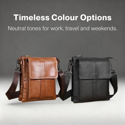 Colton | Slim Leather Crossbody with Flap Pocket Design