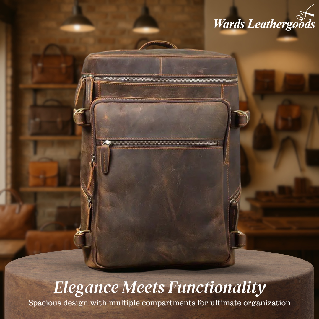 Hawthorne | Vintage Leather Laptop Satchel & Travel Backpack