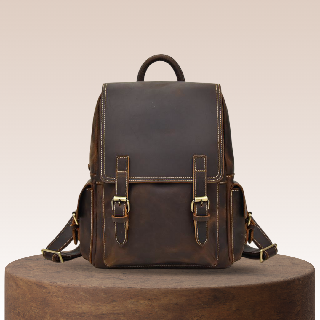 Marcus Classic Flap Leather Backpack