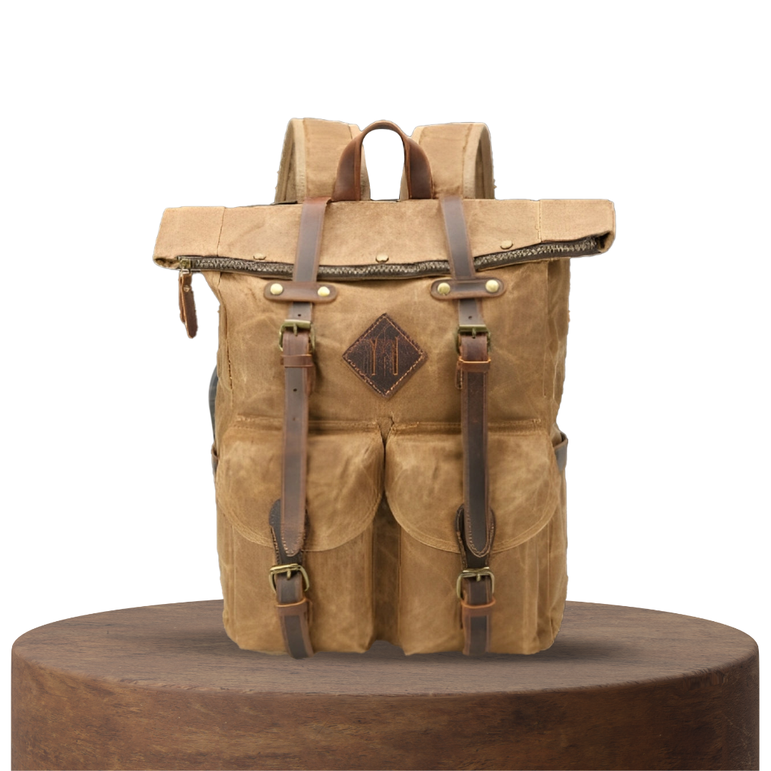 Edriel | Laptop Leather Roll-Top | Backpack