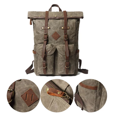 Edriel | Laptop Leather Roll-Top | Backpack