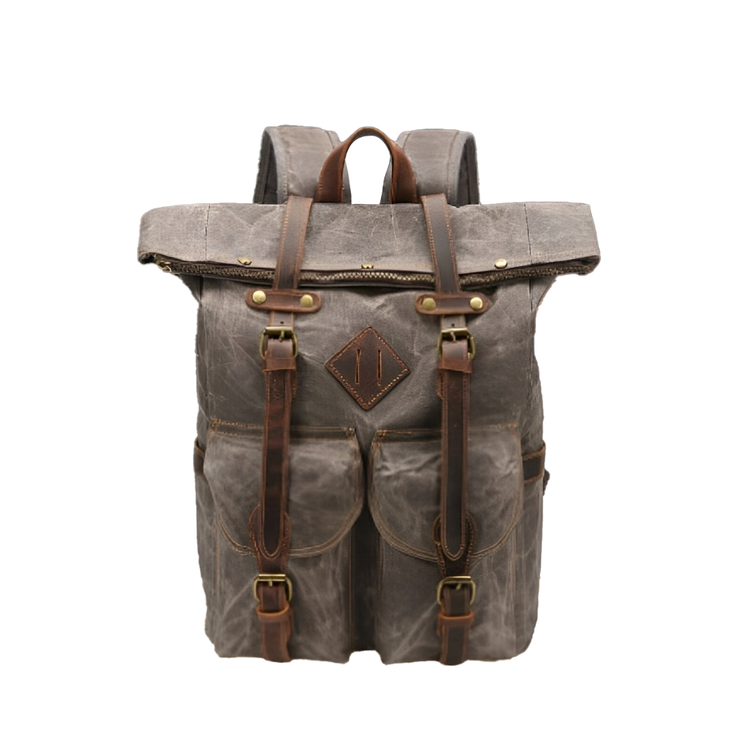 Edriel | Laptop Leather Roll-Top | Backpack