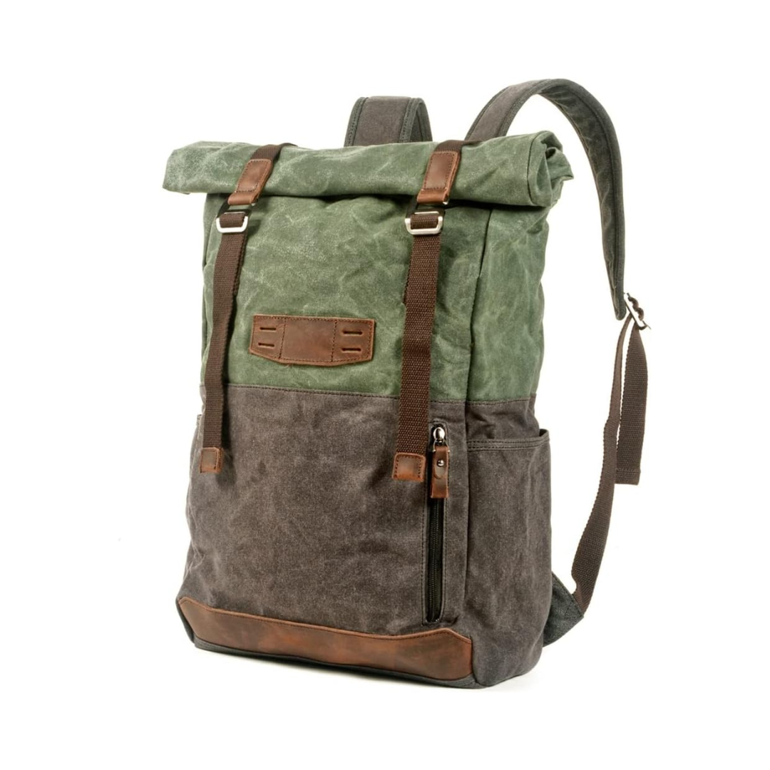 Calvin Canvas Roll-Top Backpack