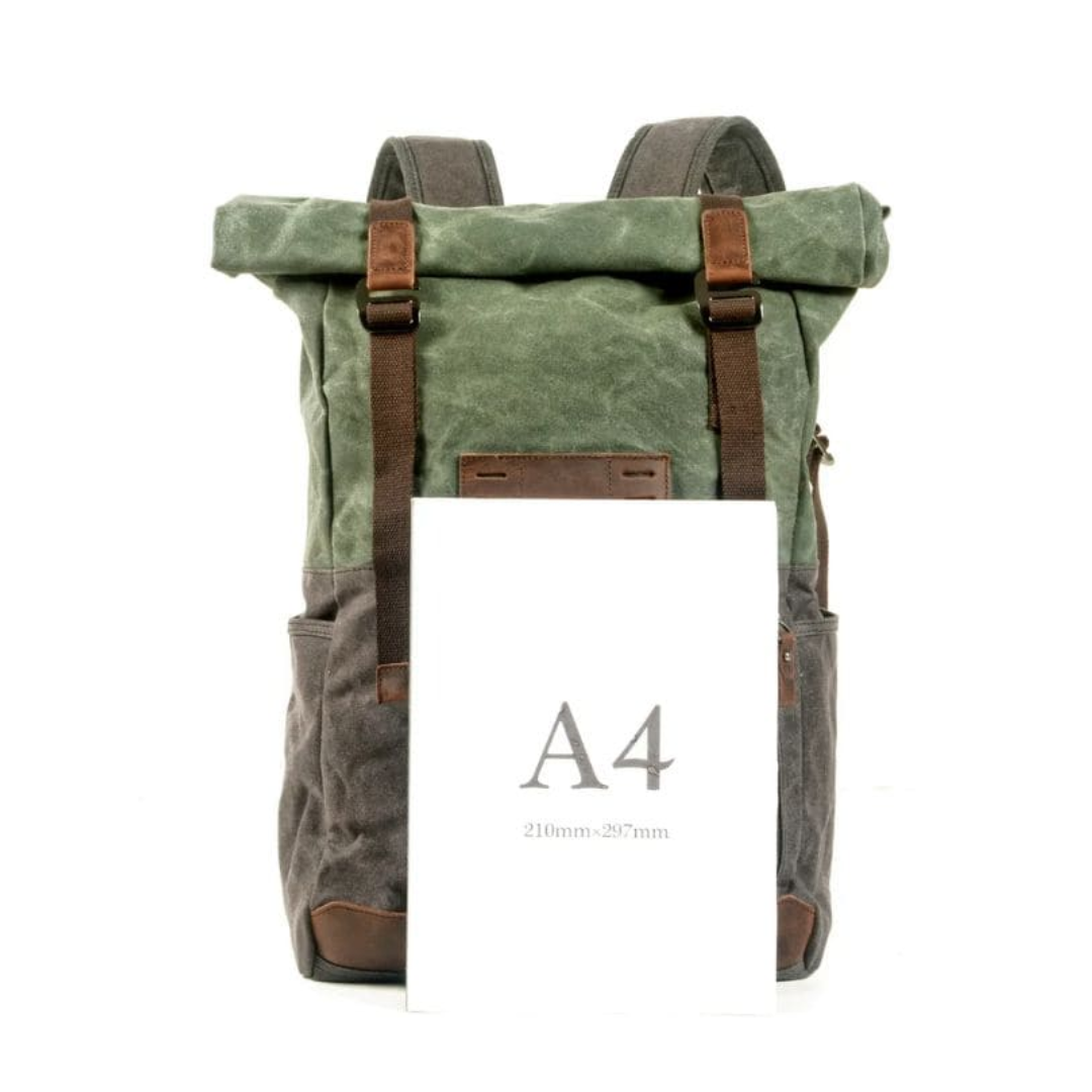 Calvin Canvas Roll-Top Backpack
