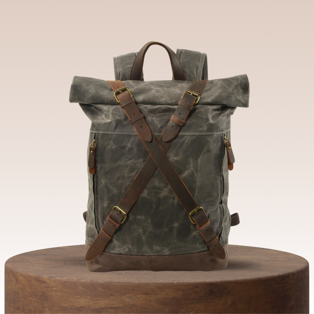 Barron | Waxed Rucksack Canvas Roll-Top Backpack