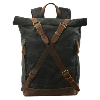 Barron | Waxed Rucksack Canvas Roll-Top Backpack