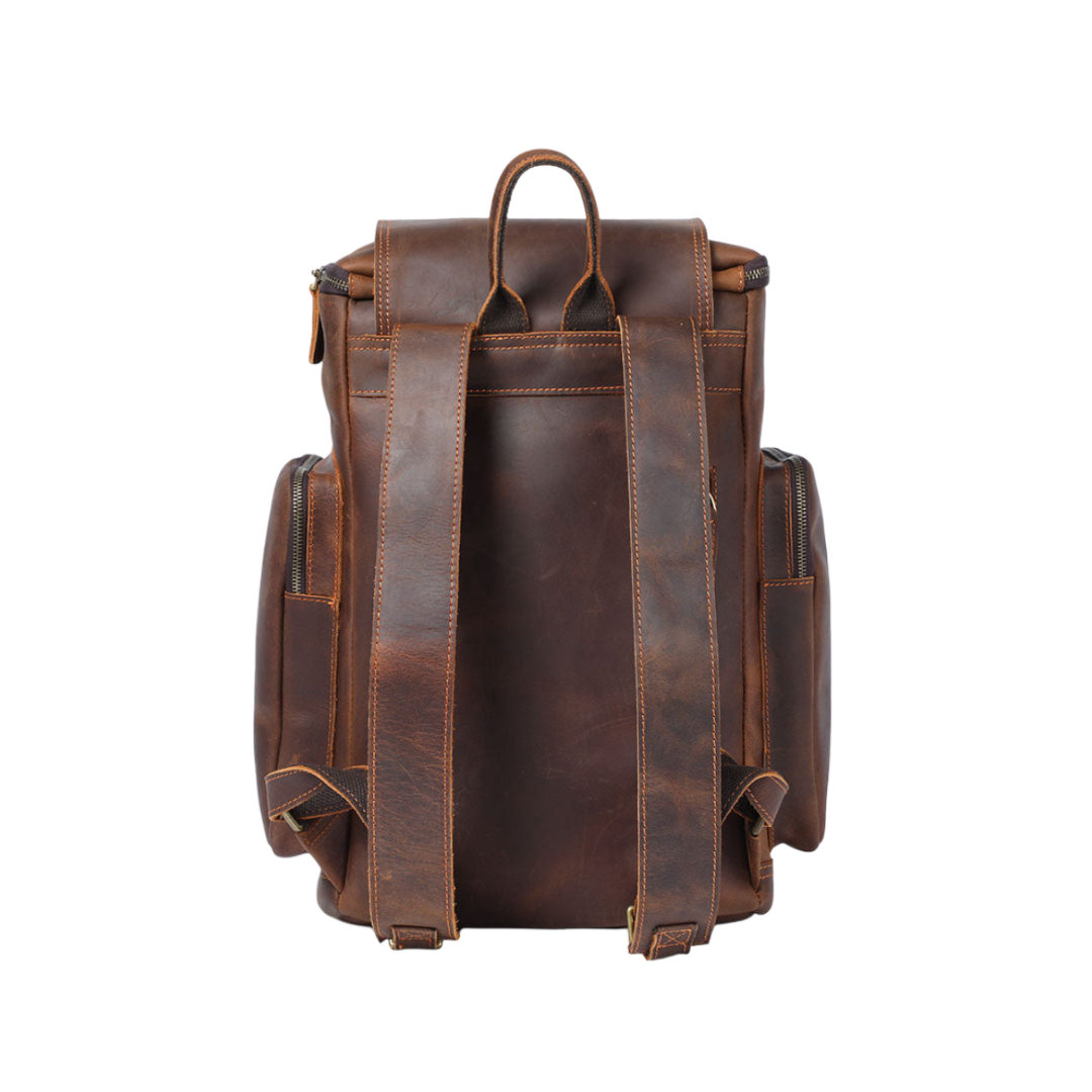 Ellison Front Pocket Leather Backpack