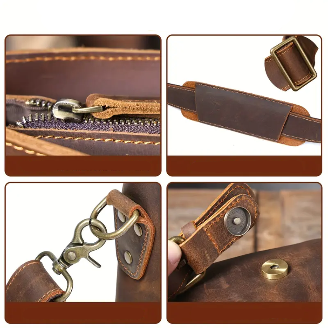 Clinton Classic Leather Messenger