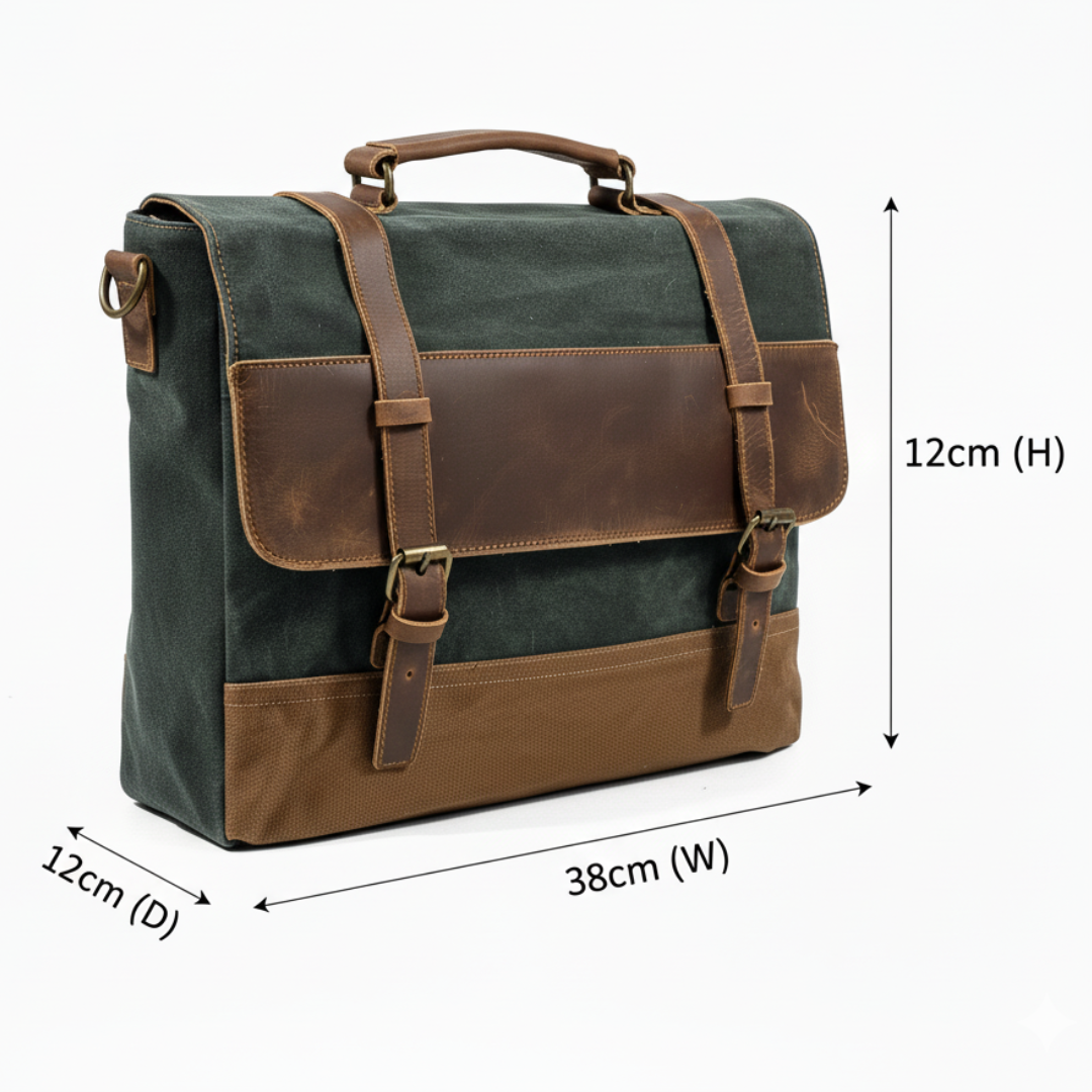 Kevin | Sturdy Canvas Leather | Messenger Bag