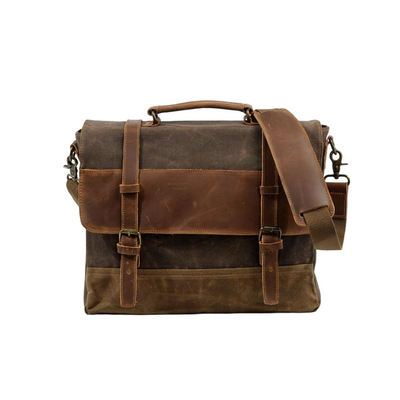 Kevin | Sturdy Canvas Leather | Messenger Bag