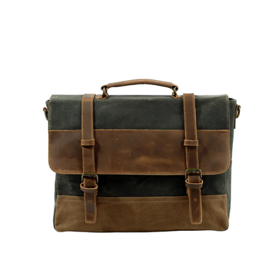 Kevin | Sturdy Canvas Leather | Messenger Bag