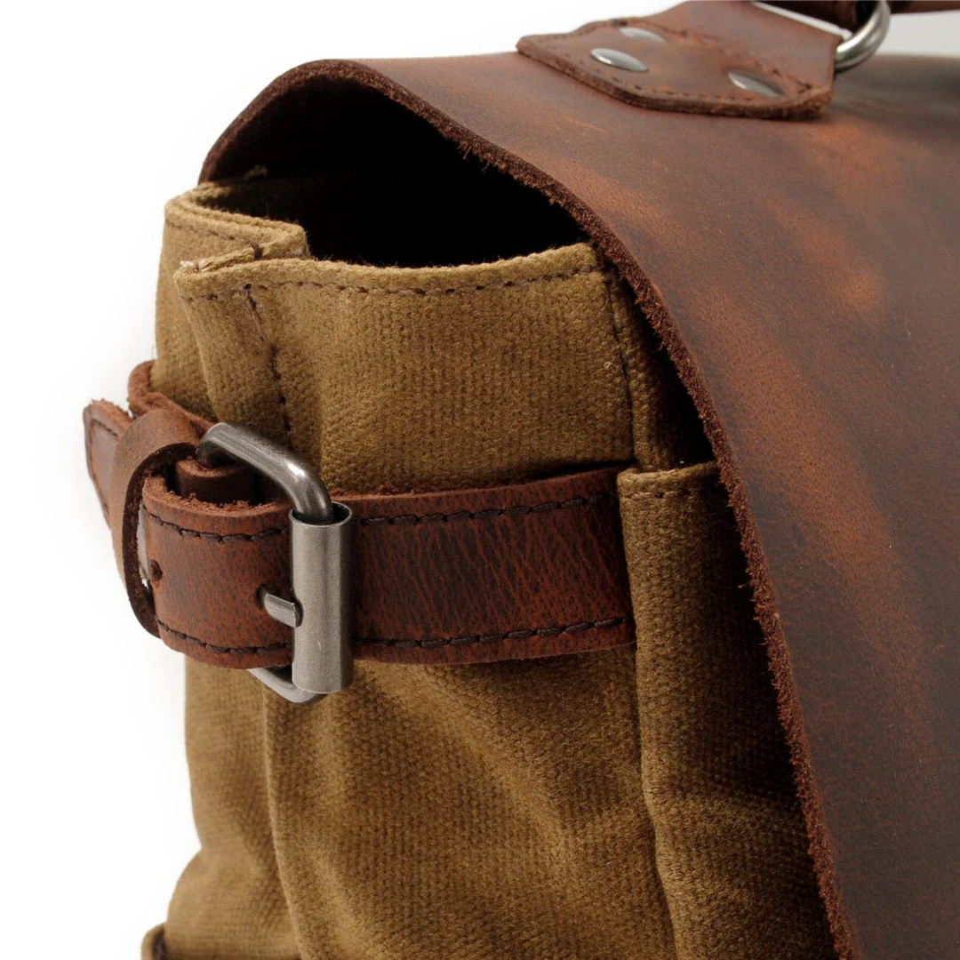 Edward | Vintage Canvas with Leather Flap | Messenger Bag