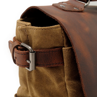 Edward | Vintage Canvas with Leather Flap | Messenger Bag