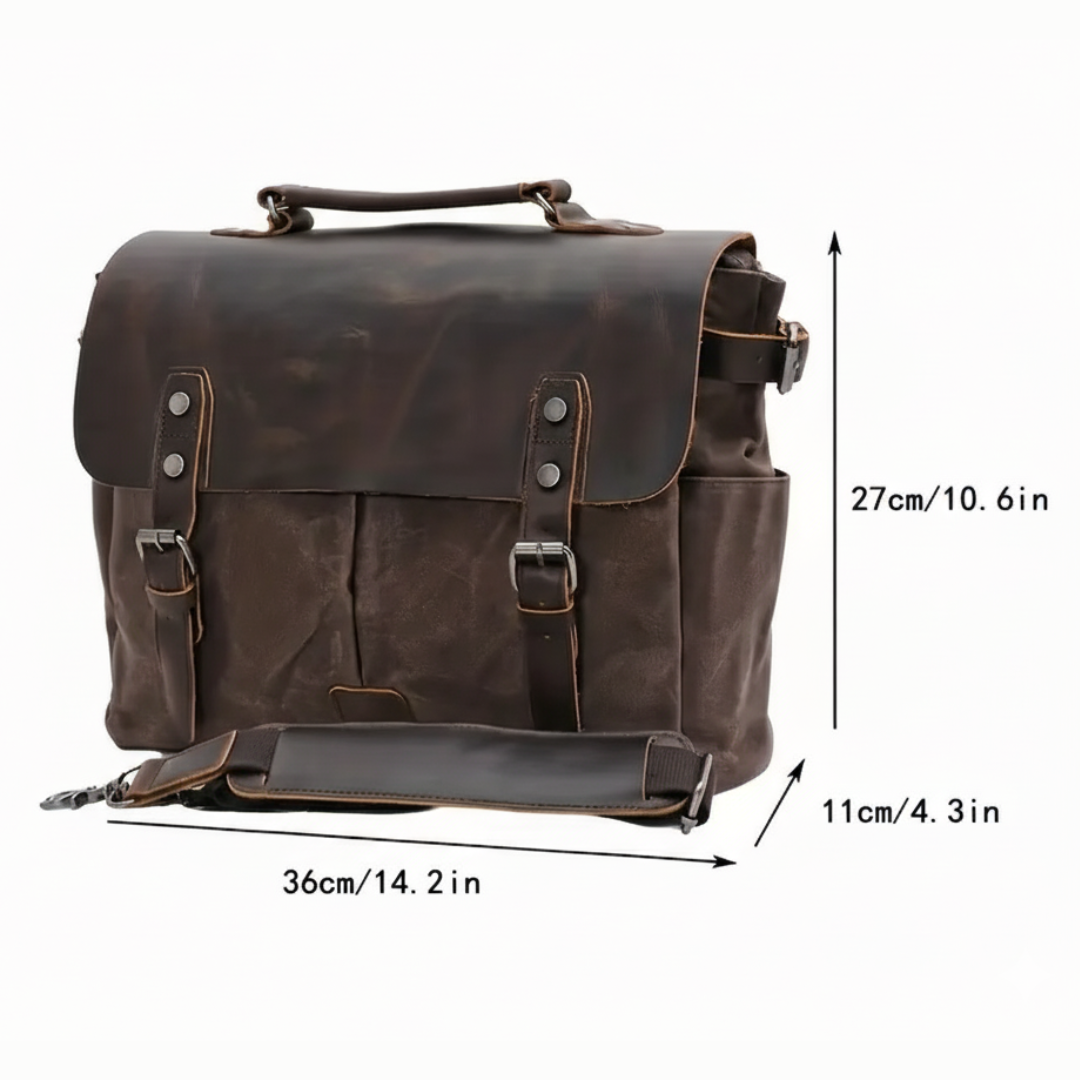 Edward | Vintage Canvas with Leather Flap | Messenger Bag
