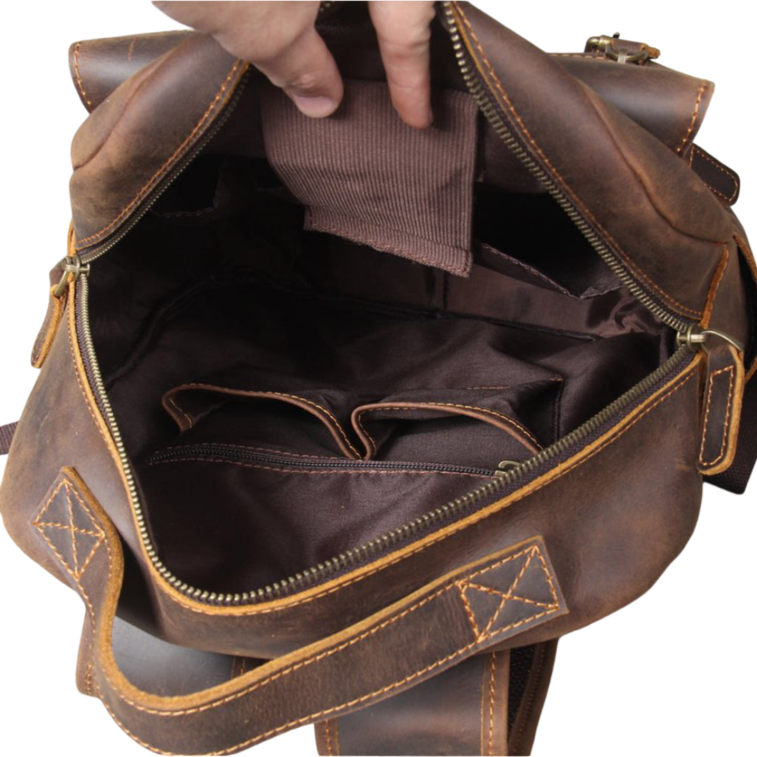 Mike | Vintage Buckle Leather | Backpack