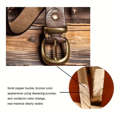 Luca | Retro Belt with Gold Buckle