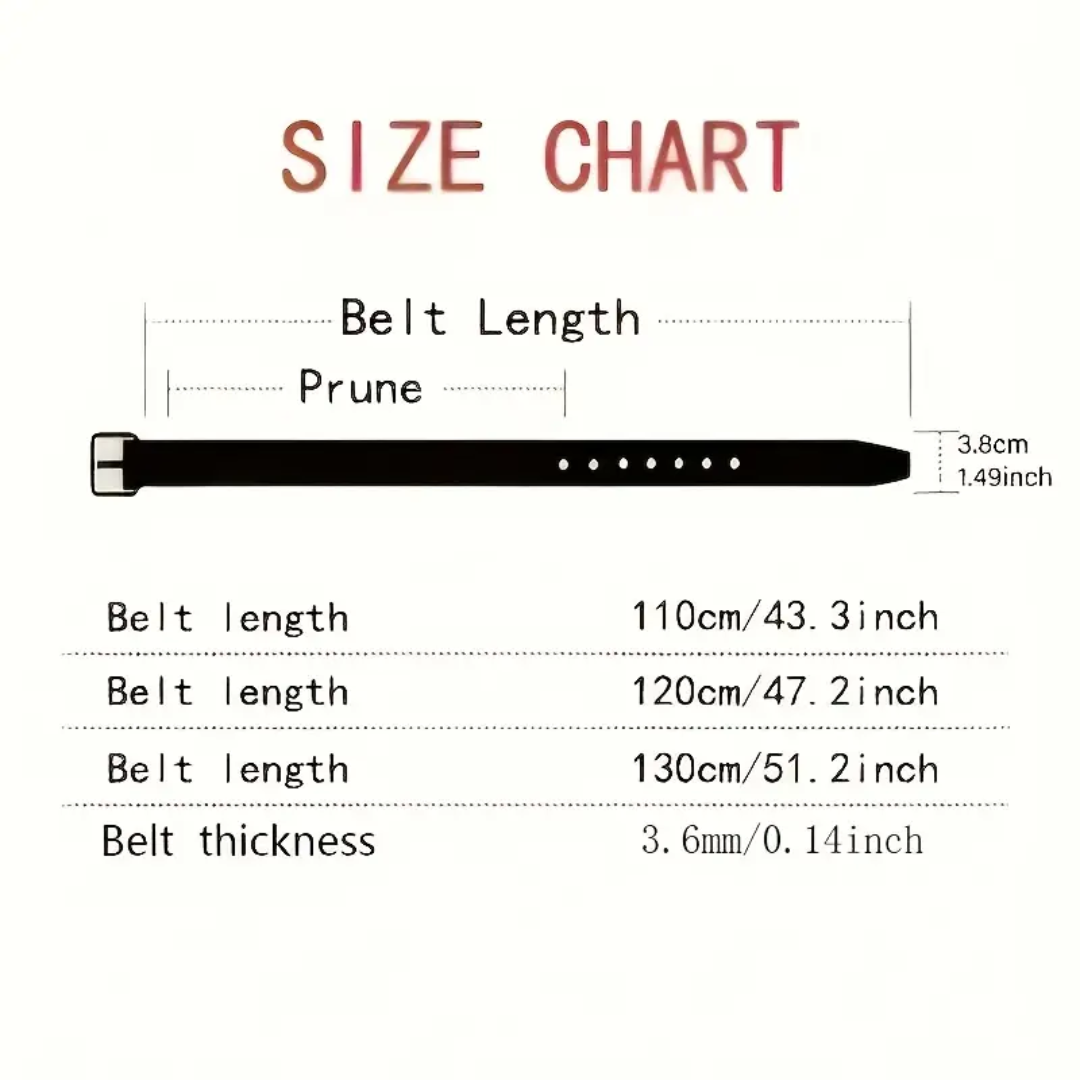 Milan | Everyday Belt with Square Alloy Buckle